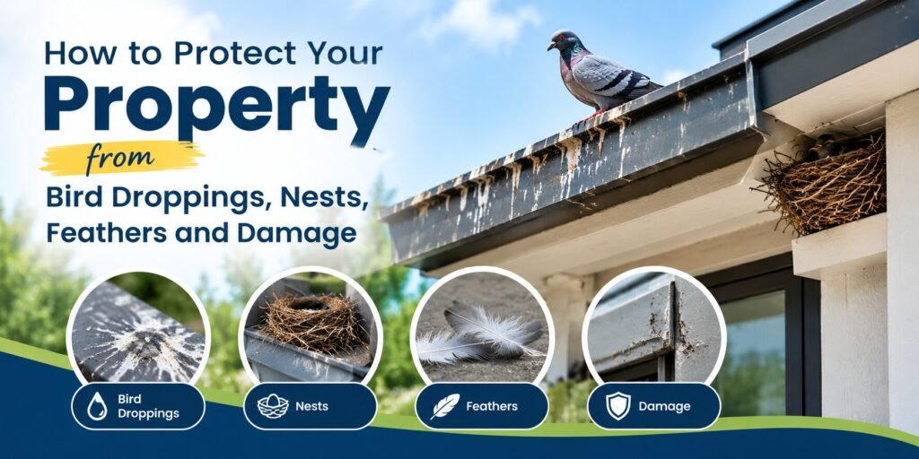 How to Protect Your Property from Bird Droppings, Nests, Feathers and Damage